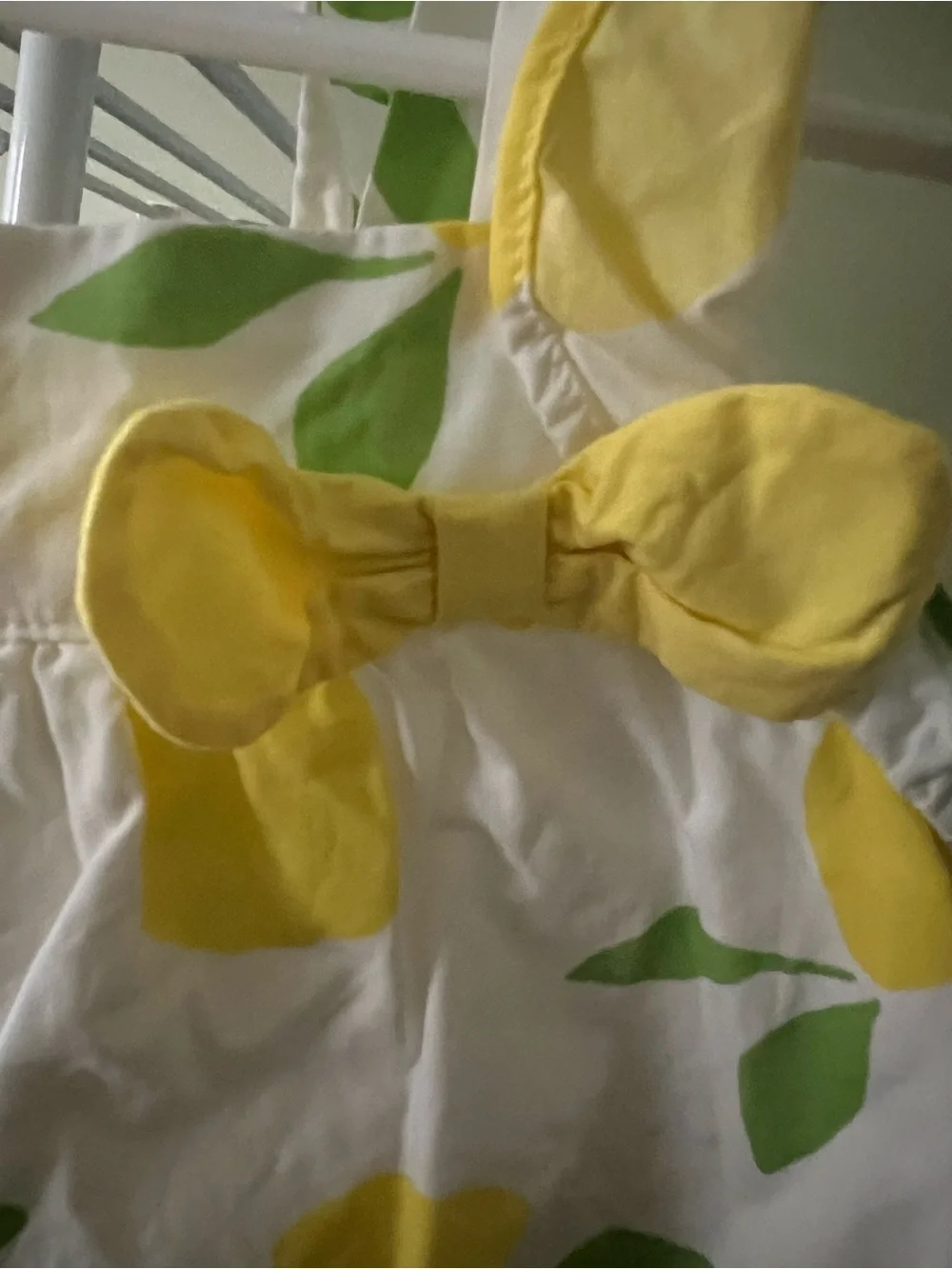 Gymboree White Tank Too with Yellow Lemon Print and Green Leaves